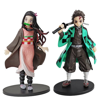 Demon Slayer Kimetsu No Yaiba Action Figures – Tanjirou, Zenitsu & Nezuko PVC Model Toys