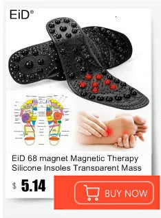 EiD Magnetic Therapy Foot Insoles – Soft Acupressure Sports Cushion for Men & Women