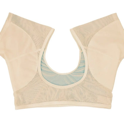 Breathable Sweat-Wicking Vest for Women – Slimming Mesh Cotton Underarm Pad, Sweat-Proof & Washable
