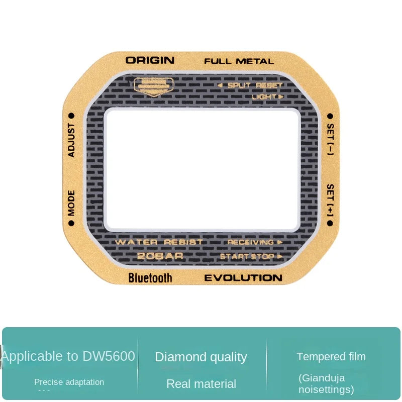 Tempered Mirror Glass Screen Protector for Casio DW-5600 GM-5600 GW-B5600 - Reflective Watch Display Film Accessory