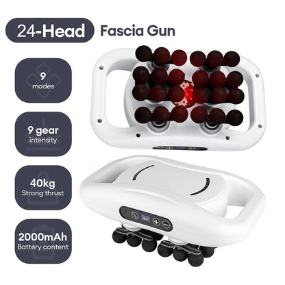 48-Head Body Massage Gun — High-Frequency Vibration Fascia Massager for Neck, Back, Waist, Thigh & Shoulder Muscle Relief