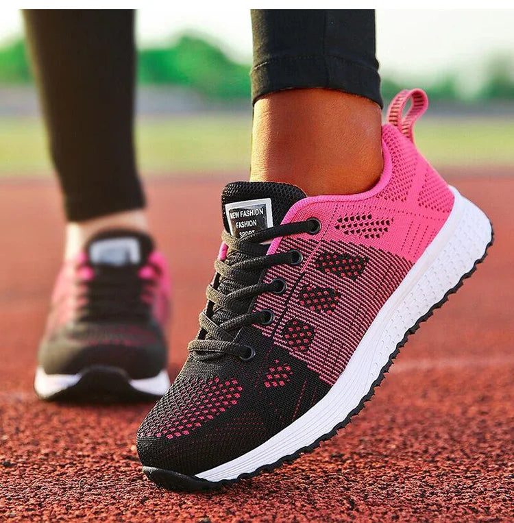 New Women's Lace-Up Flats – Casual Sneakers, Soft & Comfortable, Plus Size Available