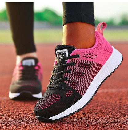 New Women's Lace-Up Flats – Casual Sneakers, Soft & Comfortable, Plus Size Available