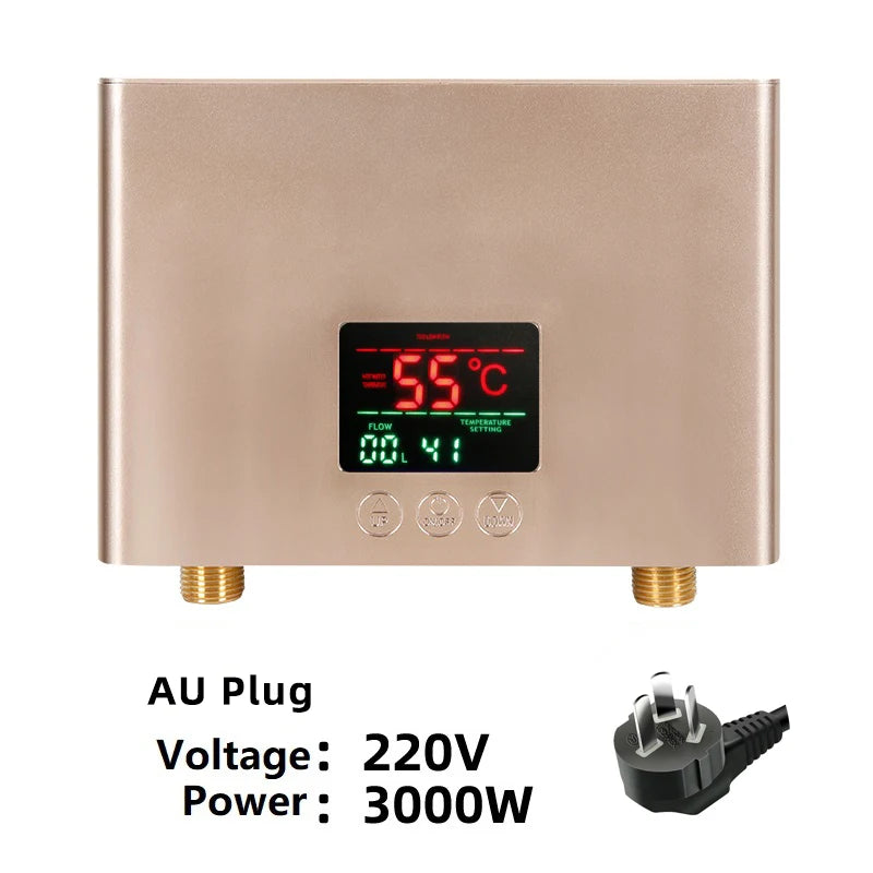 110V/220V Instant Water Heater 3000W/5500W | Wall-Mounted Electric Shower Heater for Bathroom & Kitchen Hot Water