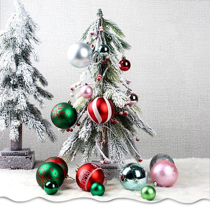 44PCS Christmas Ball Ornaments – 3/6CM Decorative Pendant Balls for Christmas Tree, Home Decor, New Year & Holiday Accessories