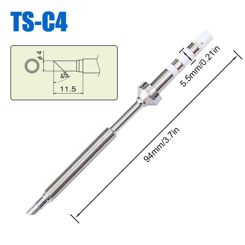 Pine64 TS100 TS101 Soldering Iron Tips – Replacement for Pinecil V2 & TS Series Models, B2 ILS BC2