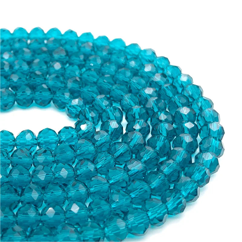 Faceted Crystal Glass Beads 2-8mm Loose Spacer Beads for DIY Jewelry Making Bracelets & Earrings