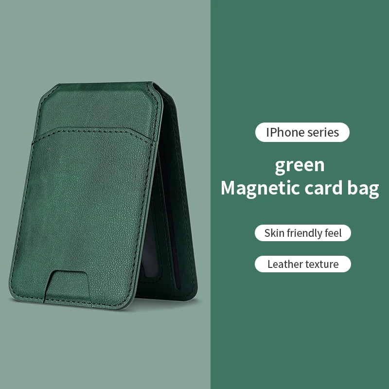 Luxury MagSafe Leather Wallet Case – Magnetic Card Holder for iPhone 16, 15, 14, 13, 12 Pro Max