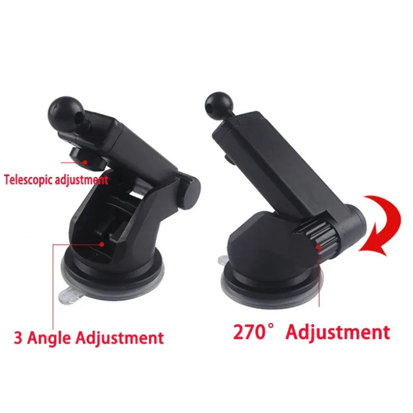 17mm Silicone Car Suction Cup Mount - Rotating Telescopic Phone Holder Bracket