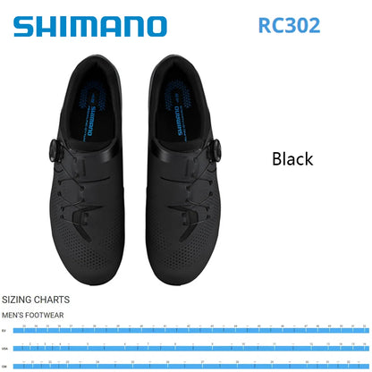 SHIMANO SH-RC302 Road Cycling Shoes - Glass Fiber Reinforced Nylon Self-Locking Bicycle Shoes