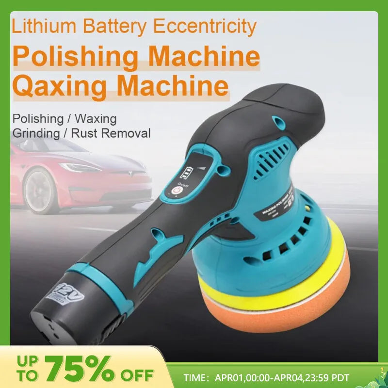 12V Cordless Car Polishing Machine - 8 Gears, 380W Automotive Electric Polisher - Wireless Sander for Waxing and Repairing