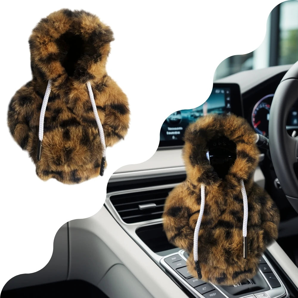 Universal Car Gear Shift Lever Cover – Sweatshirt Style Shifter Knob Hoodie for Car Decoration