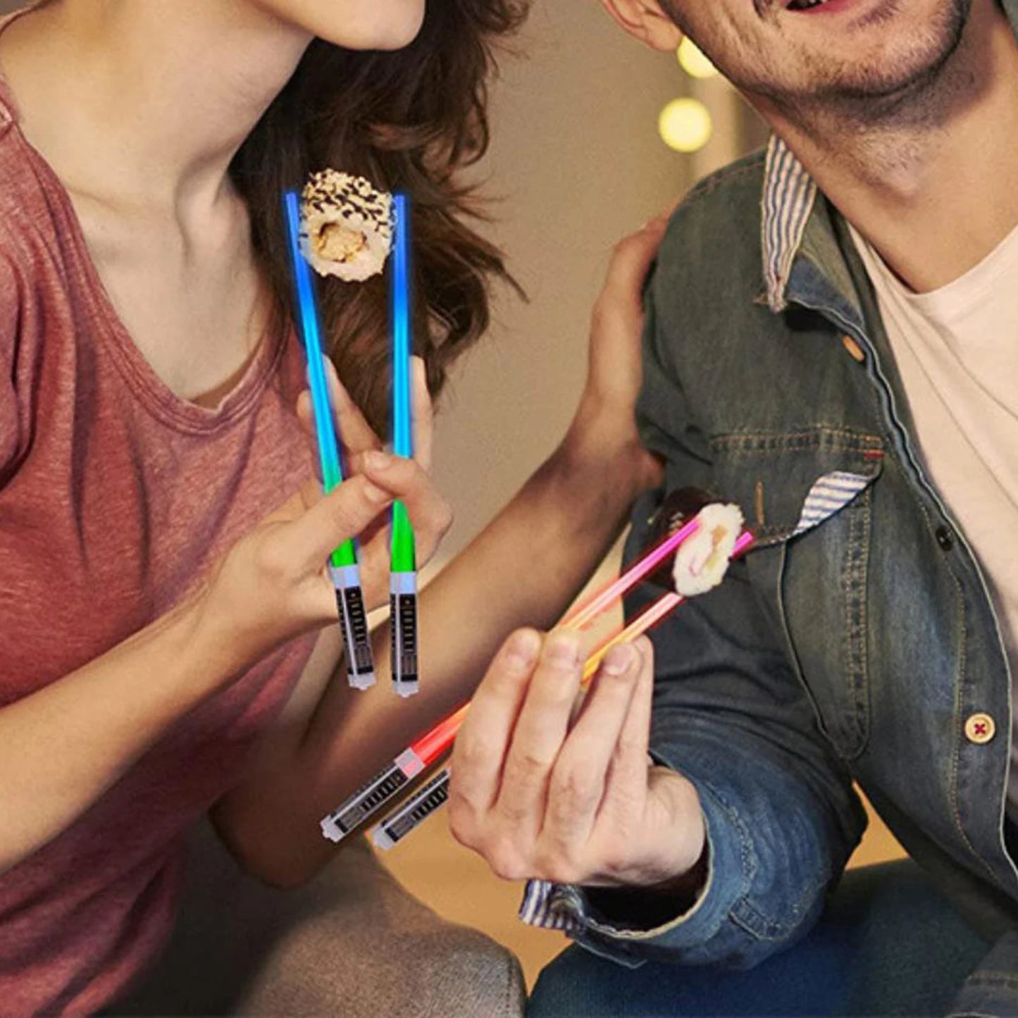 LED Light Up Chopsticks - Glowing Party Sticks for Carnival, Weddings, Birthdays, Concerts & Night Events