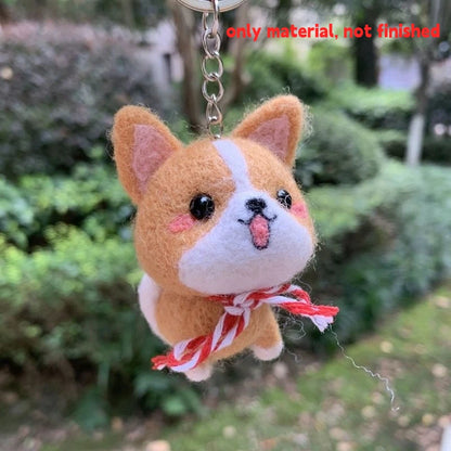 DIY Wool Needle Felting Kit - Handmade Sheep Felt Cat Craft Material Set for Beginners & Creative Gifts