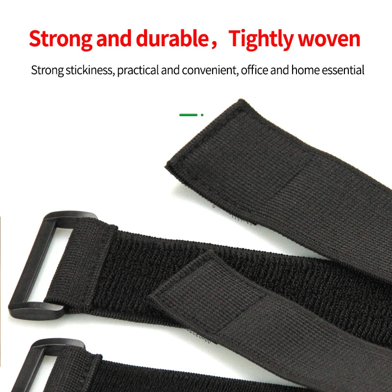 Customizable Elastic Reverse Buckle Nylon Magic Band - Hook Loop Cable Ties, Hook Straps, Sticky Fastener Tape (2/5PCS)
