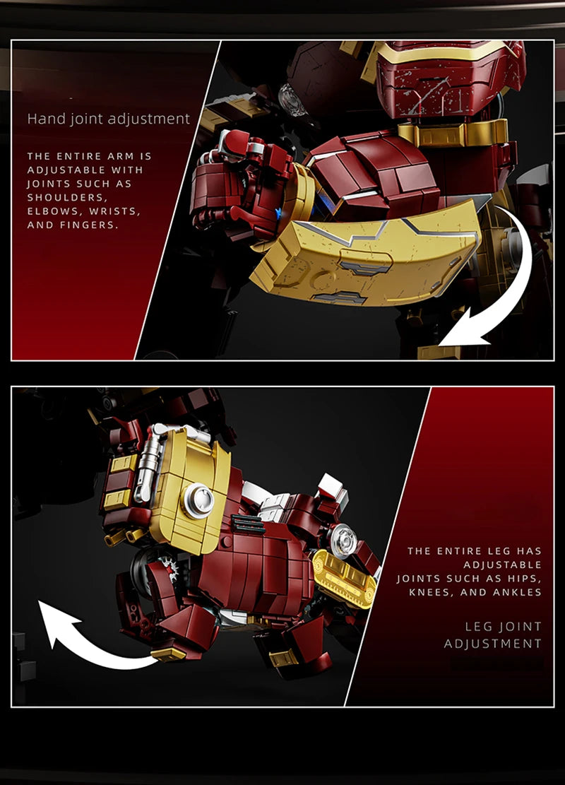 2700+PCS Iron Heroes Building Blocks Set – Action Figure Mech Buster DIY Brick Collectible Model Kit for Kids, Boys & Adult Toy Gift Set
