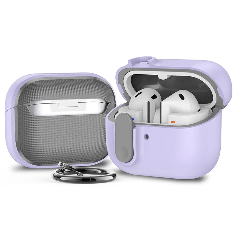 Security Lock Case for Galaxy Buds 3 & Buds 3 Pro – Shockproof Cute Protective Cover for Samsung Galaxy Buds 3