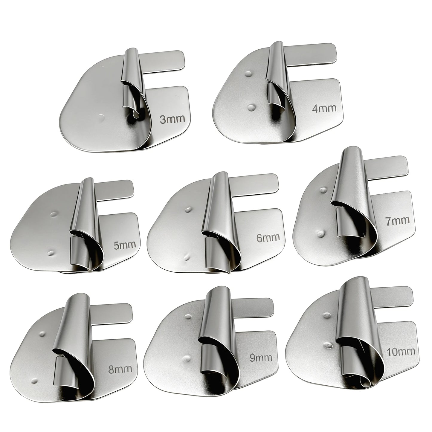 8-Piece Rolled Hemmer Foot Set - 3–10mm Spiral Edge Presser Feet for Sewing Machines