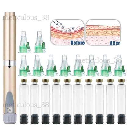 Magic Pen 3ml Empty Cartridge Kit — 4mm Pen Tip Cassette Bottle for Lilly Insulin Pen, Sterile Individual Packaging