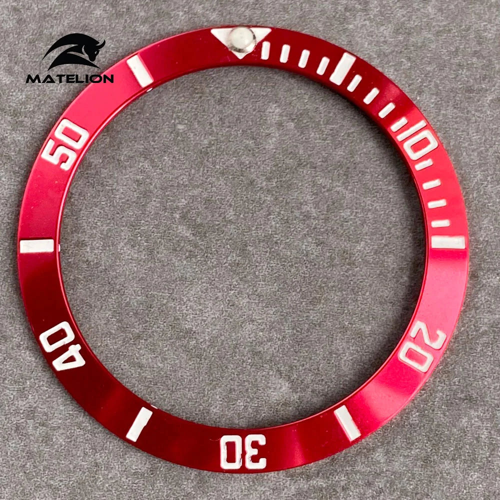 MATELION 38mm Ceramic Bezel Insert — Alloy Watch Ring for 40mm NH35/NH34 GMT Diving Watches