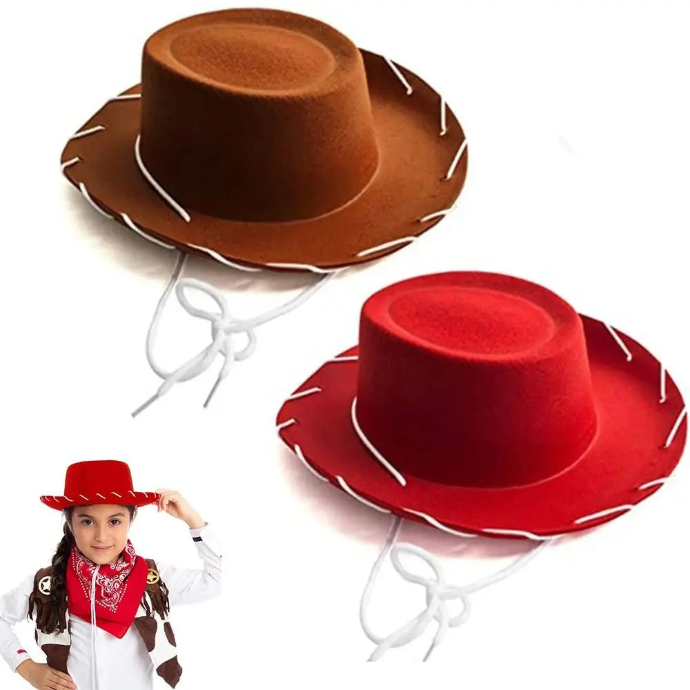 Adjustable Western Cowboy Hat for Kids – Felt Cosplay, Costume Prop, Cowgirl & Princess Party Hat