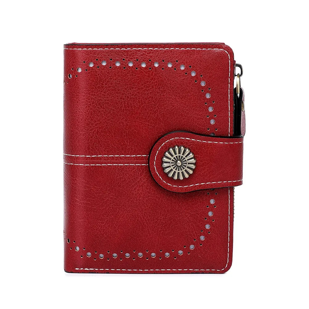 Women’s Short PU Wallet – Simple Plain Clutch, Casual Trendy Card Holder & Multifunctional Coin Bag for Daily Use