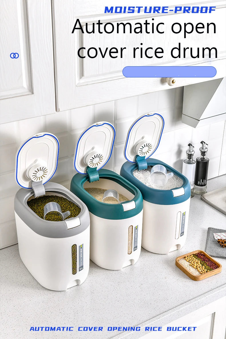 XIAOGUI 5KG/10KG Rice Dispenser - Kitchen Organizer & Storage Container, Cereal Jar for Home, Food Storage Box