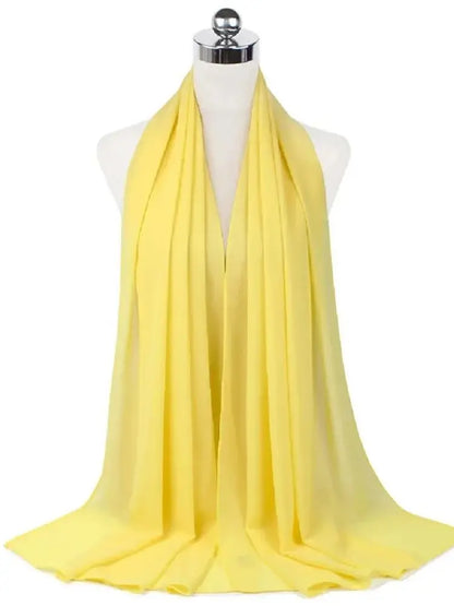 Women’s Solid Chiffon Instant Hijab – Ready-to-Wear Islamic Scarf, Muslim Shawl & Arab Head Wrap