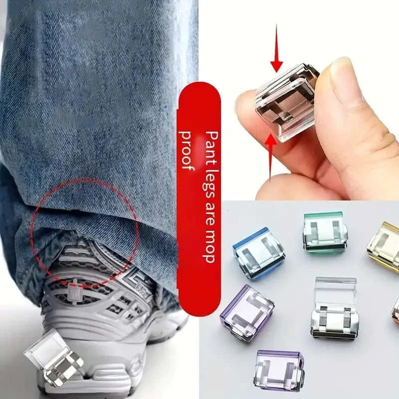 10PCS Multi-Function Clothing Clips – Adjustable Pants Leg & Sleeve Holder Clips for Clothes, Anti-Slip Garment Pins