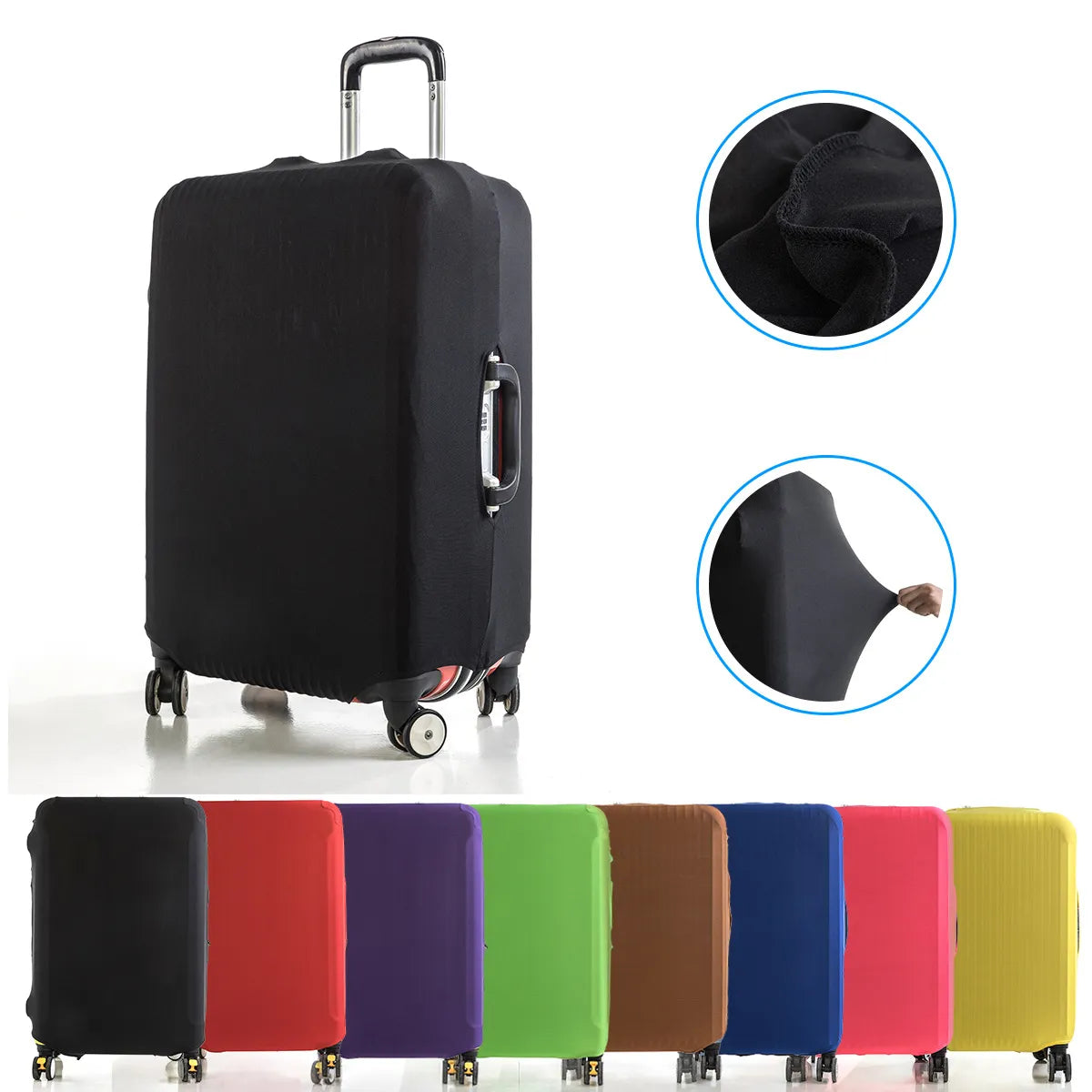Luggage Cover Stretch Fabric: Suitcase Protector Baggage Dust Case for 18-32 Inch Suitcases - Travel Organizer