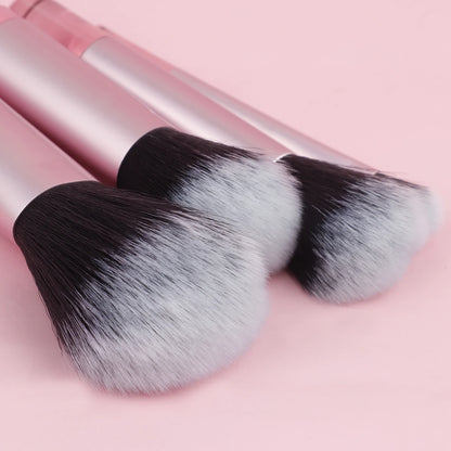 10Pcs Mini RT Makeup Brush Set: Powder, Eyeshadow, Foundation, Blush Blender, Concealer - Professional Beauty Tools