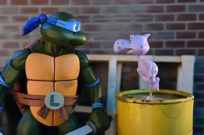 Four New NECA Anime Action Figures – Leonardo Teenage Mutant Ninja Turtles Pizza Club Model Figurines for Toys & Shelf Display