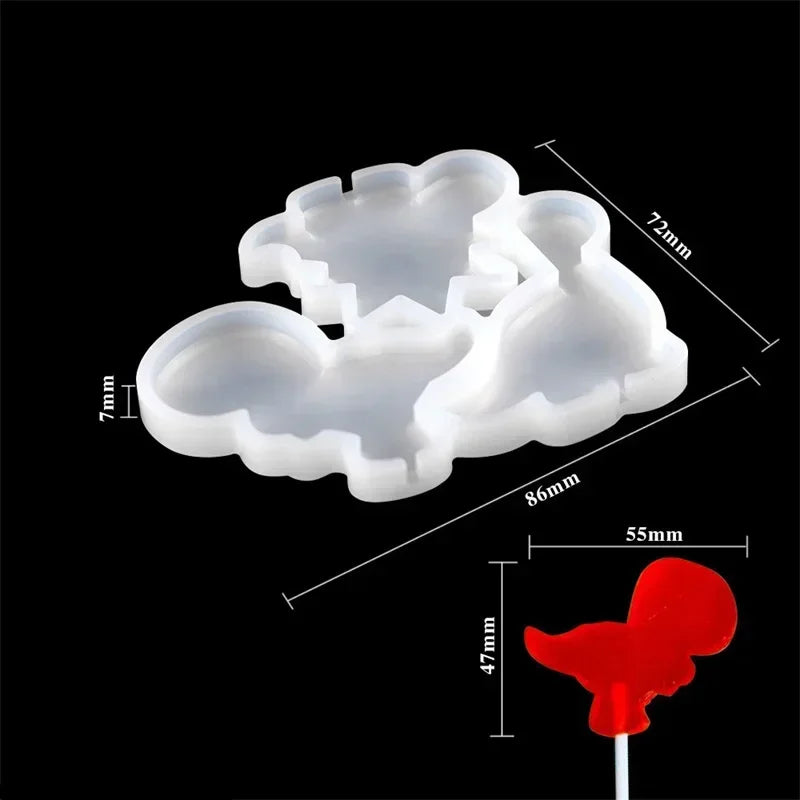 Halloween & Christmas Silicone Lollipop Mold – Pumpkin, Ghost & Elk Shape Candy, Chocolate, Cheese & Cake Decorating Tool