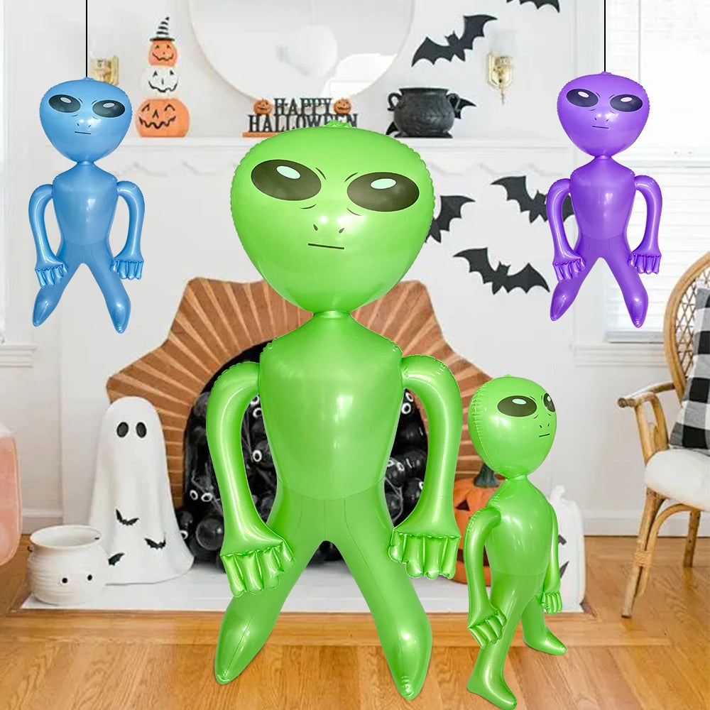 Inflatable Alien Toy –  33" & 63" Sizes, Perfect for Alien-Themed Halloween Parties & Gifts
