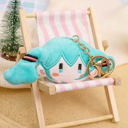 Hatsune Miku Plush Doll Keychain – Cute Anime Stuffed Pendant Accessory Gift