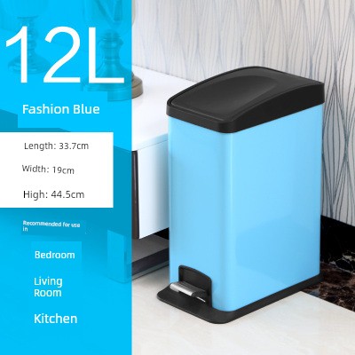 Stainless Steel Pedal Trash Can – Large Home & Living Room Trash Bin with Lid, Nordic Style Bathroom Waste Bin