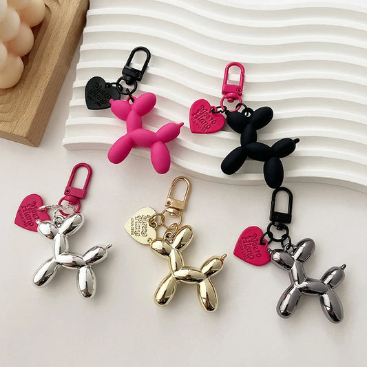 Y2K Balloon Dog Keychain – Cute Ins-Style Bag Pendant & Phone Charm for Girls