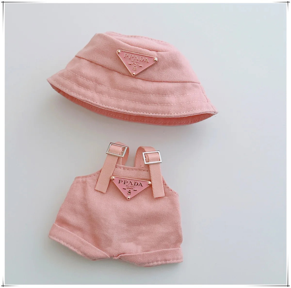 17cm Labubu II Mini Doll Clothes Set – Outfit, Hat, Bag & Shoes Accessories for Sitting Party Play