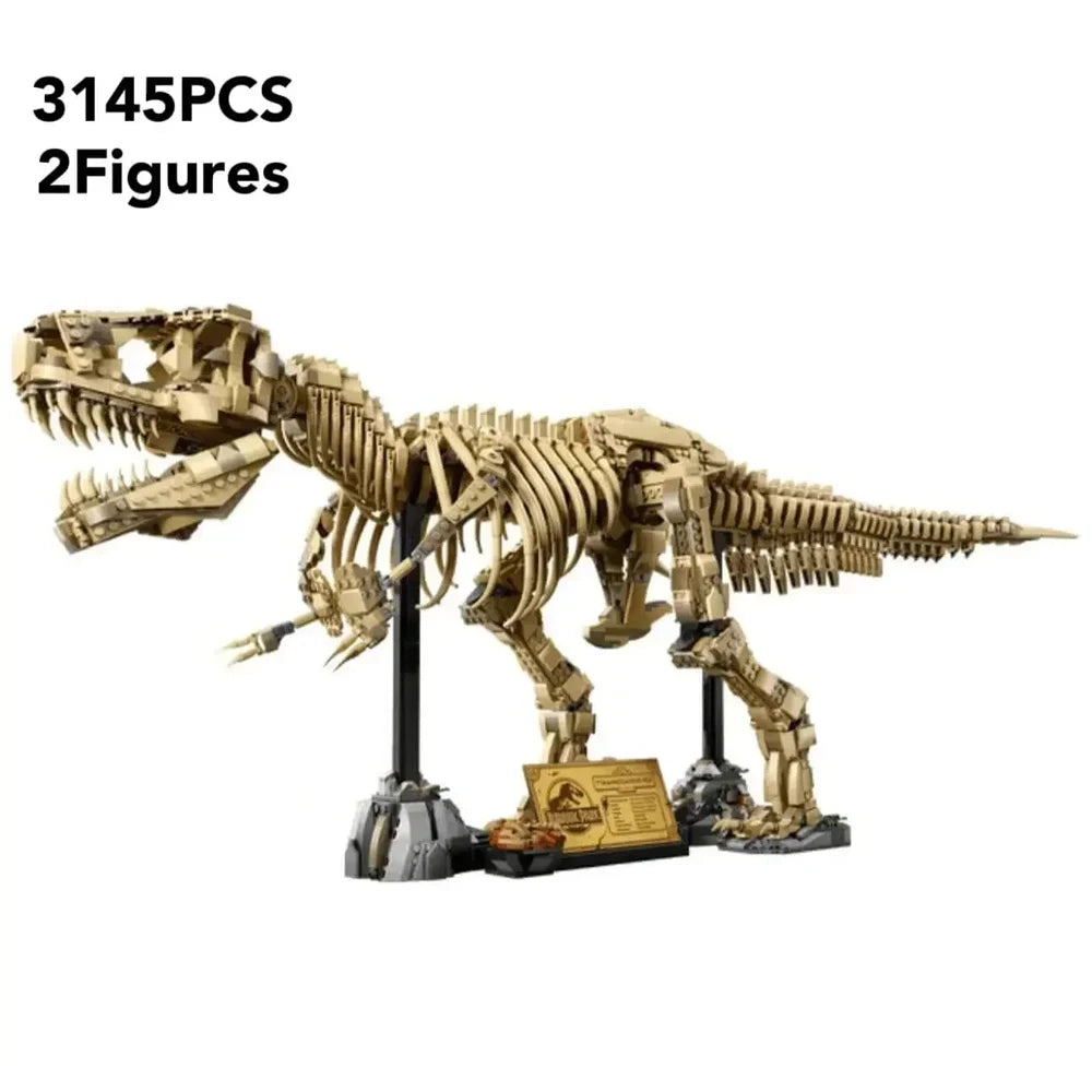 3145-Piece Dinosaur Fossil Building Blocks – 100cm T-Rex Bone Model Toy for Home Decor & Birthday Gifts