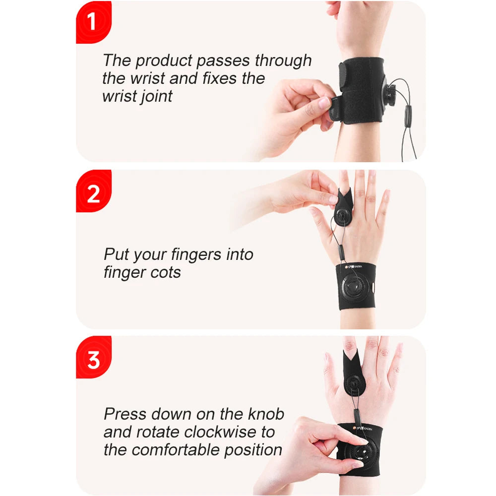 Adjustable Finger Splint Brace - Knob-Controlled Hand Support for Trigger Finger, Tendinitis & Recovery