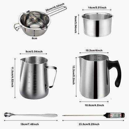 Candle Making Kit – Pouring Pot, DIY Supplies & Tools for Handmade Wax Candles, Includes Wax Melting Hot Plate