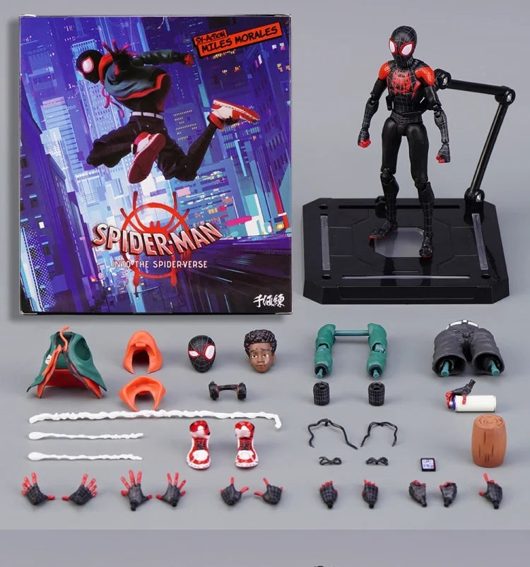 Miles Morales Spider-Man Action Figure — Into the Spider-Verse Collectible Toy for Kids Gift