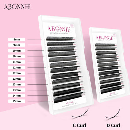 Abonnie 5D Flower Lashes | Premade Fluffy Volume Fans & Wispy Eyelash Extensions | Spikes for Full Lash Look