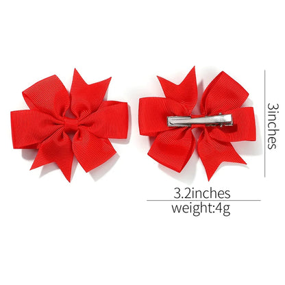 20/40PCS Sweet Candy Color Bow Hair Clip Set – Cute Ribbon Hairpins for Baby Girls & Kids Hair Accessories Gift