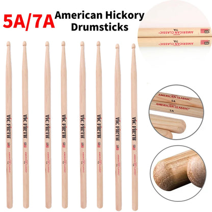 2PCS 5A/7A American Hickory Drumsticks – Jazz Mallets for Acoustic & Electronic Drums, Percussion Drum Sticks