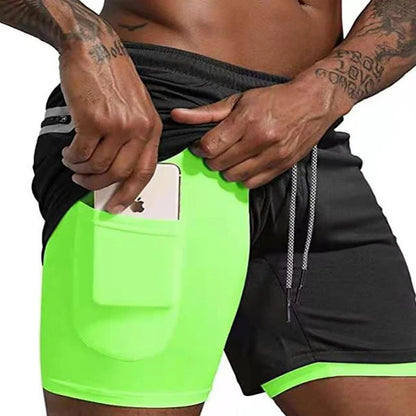 Men’s 2-in-1 Sports Shorts — Double-Layer Running, Gym & Fitness Shorts for Summer
