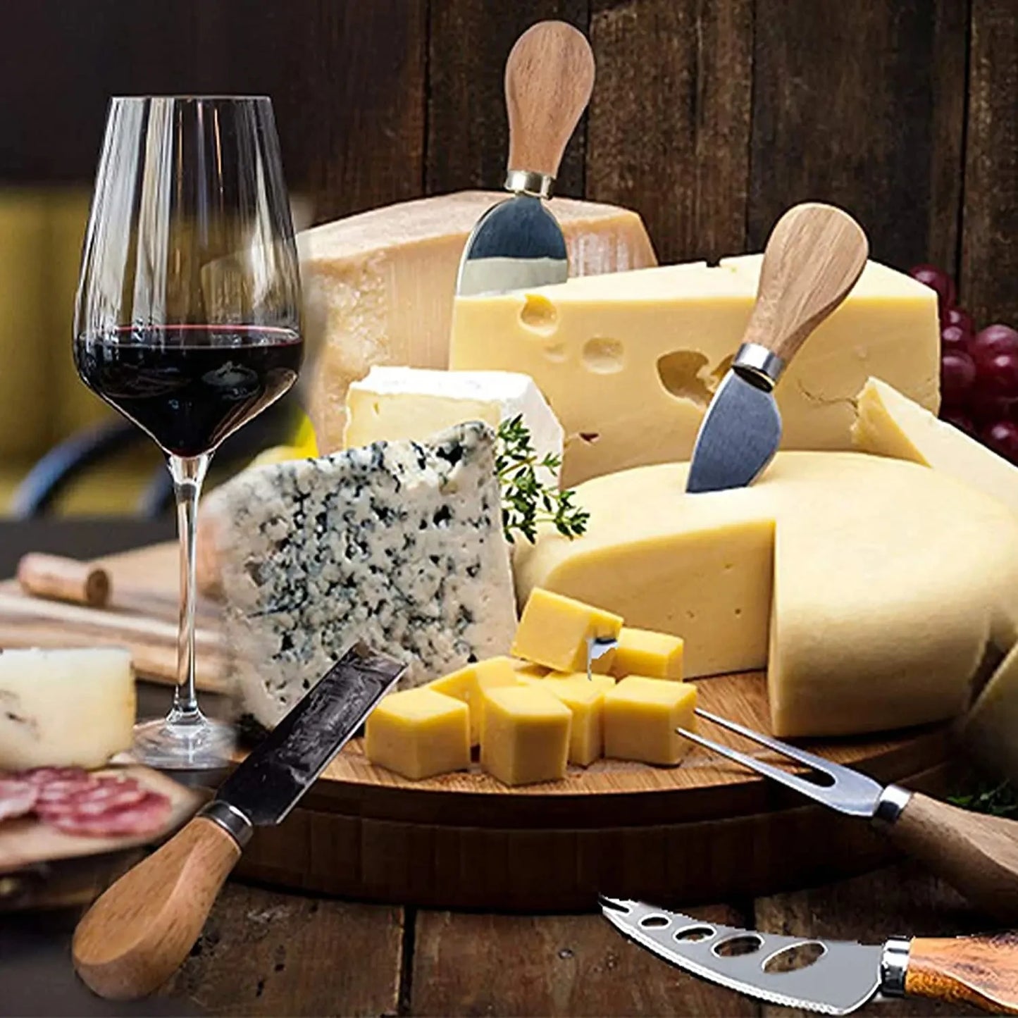 Leeseph Cheese Knives Set – Stainless Steel Cutlery for Charcuterie Boards, Kitchen Gadgets Collection