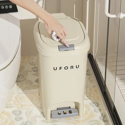 10L/20L Double Pedal Trash Can – Large Capacity Kitchen & Bathroom Bin with Lid, Foot/Push Type