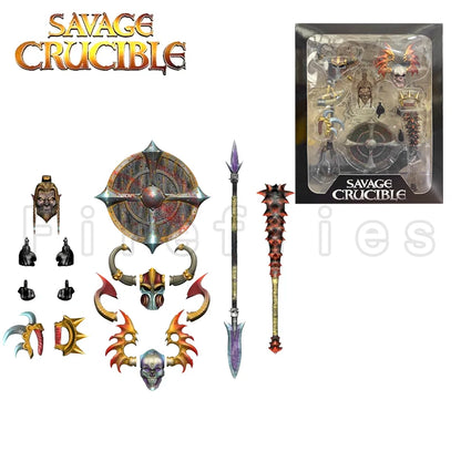 1/12 7-Inch Savage Crucible Action Figure — Harbinger Studios Wave 2 Jaeger Nashom Krieger Whoman Barbarian Anime Collectible Gift