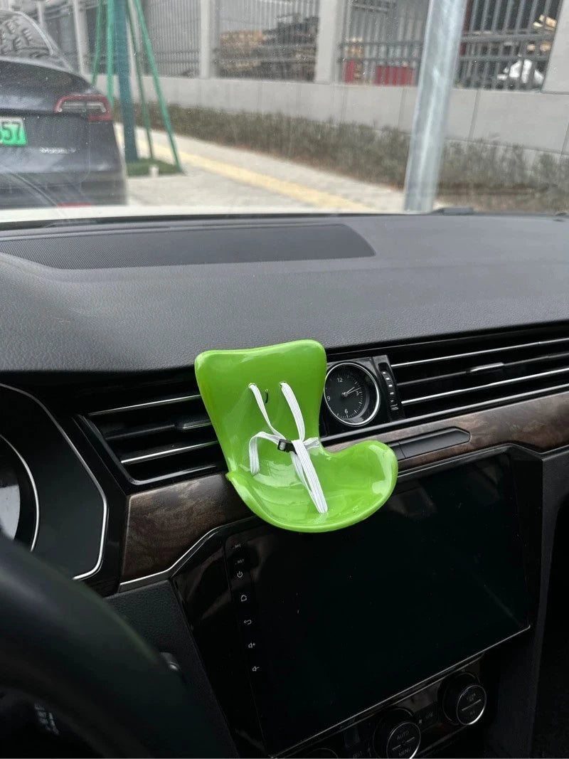 New 15-17cm Labubu Doll Safety Seat – Cute Doll Air Outlet Aromatherapy Decoration for Car Interior